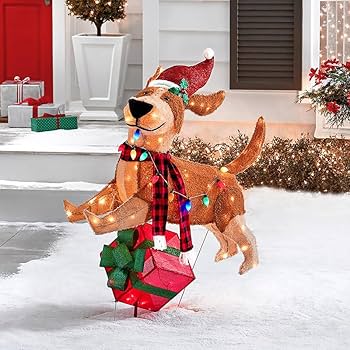 特大　160cm　ダックスのクリスマスライト　犬　イルミネーション　屋外　LED 特大 160cm ダックスのクリスマスライト 犬 イルミネーション